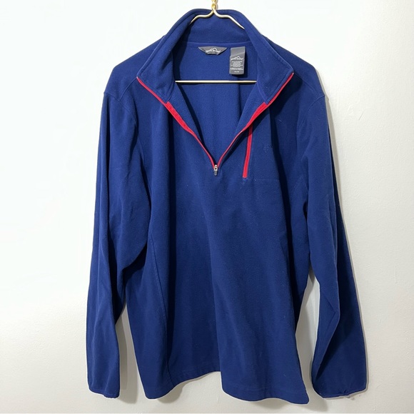 Eddie Bauer Knit Pullover Half Zip Sweater In Blue Size XL - Picture 4 of 4